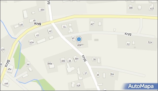 Kryg, Kryg, 40A, mapa Kryg