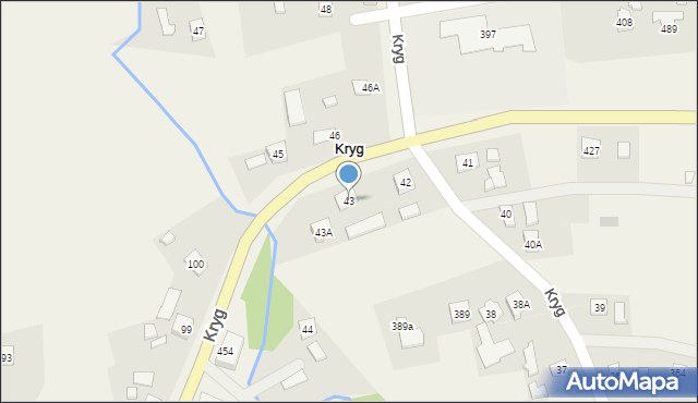 Kryg, Kryg, 43, mapa Kryg