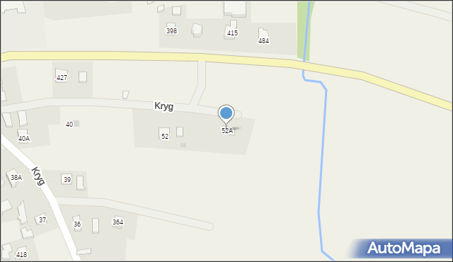 Kryg, Kryg, 52A, mapa Kryg