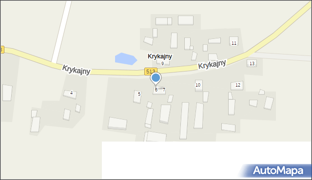 Krykajny, Krykajny, 6, mapa Krykajny