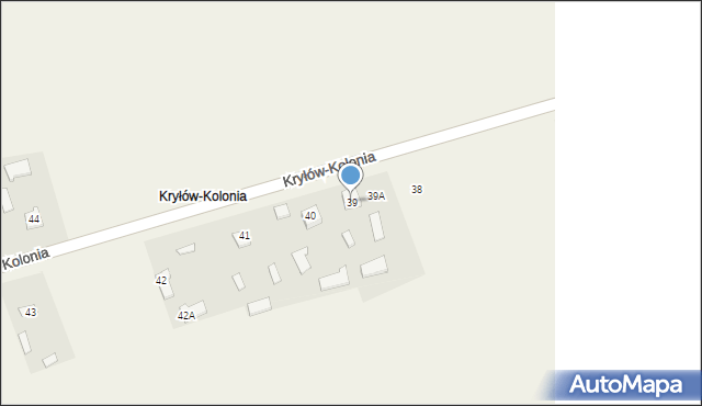 Kryłów-Kolonia, Kryłów-Kolonia, 39, mapa Kryłów-Kolonia