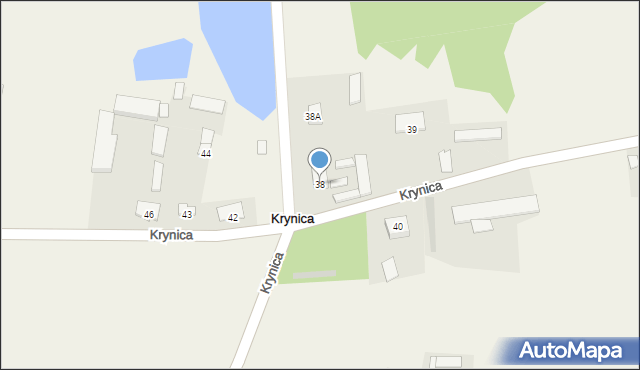 Krynica, Krynica, 38, mapa Krynica