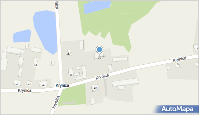 Krynica, Krynica, 39, mapa Krynica