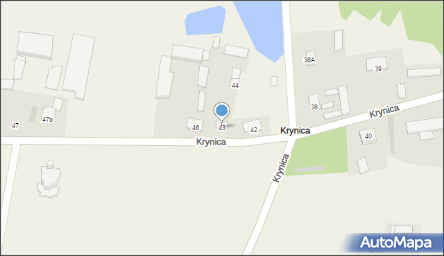 Krynica, Krynica, 43, mapa Krynica