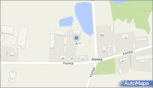 Krynica, Krynica, 44, mapa Krynica