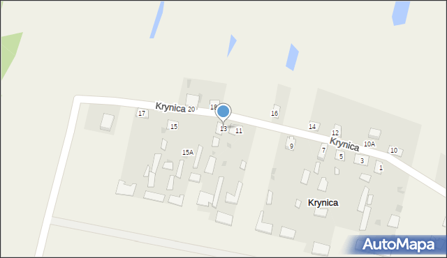 Krynica, Krynica, 13, mapa Krynica