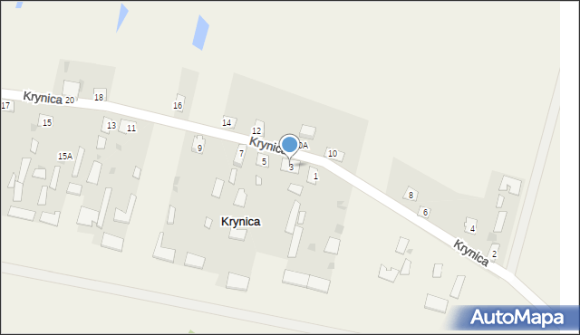 Krynica, Krynica, 3, mapa Krynica