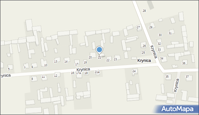 Krynica, Krynica, 21, mapa Krynica