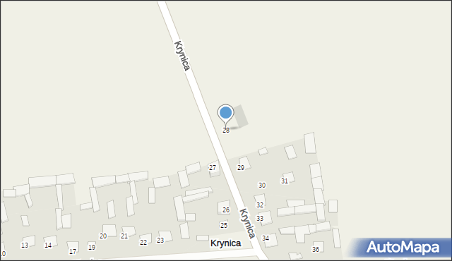 Krynica, Krynica, 28, mapa Krynica