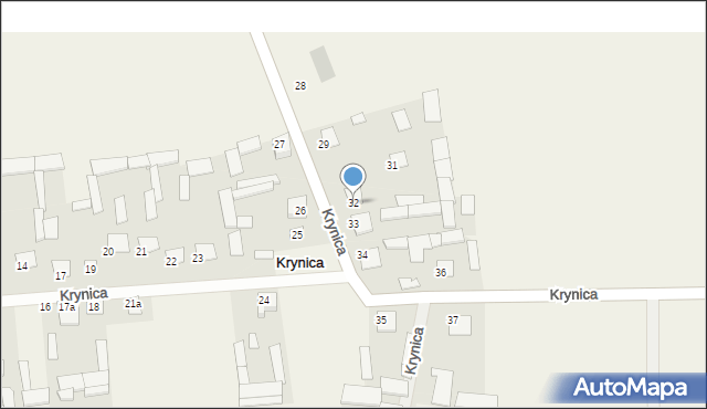 Krynica, Krynica, 32, mapa Krynica