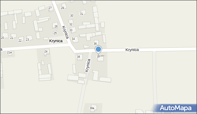 Krynica, Krynica, 37, mapa Krynica