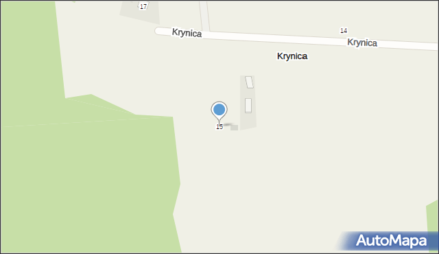 Krynica, Krynica, 15, mapa Krynica