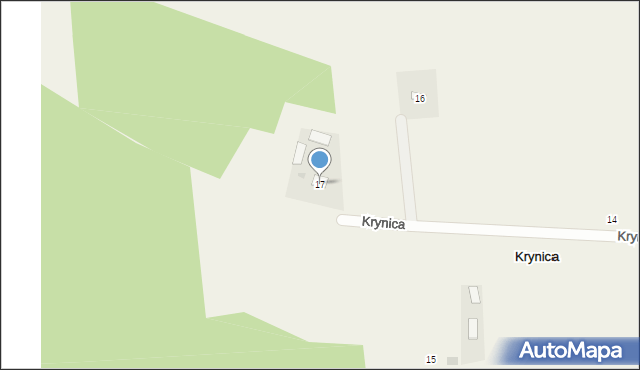 Krynica, Krynica, 17, mapa Krynica