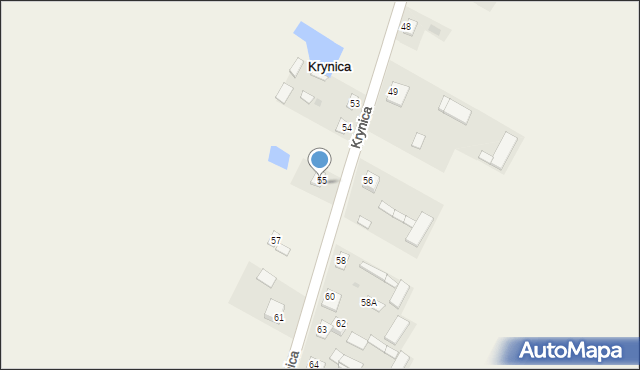 Krynica, Krynica, 56a, mapa Krynica