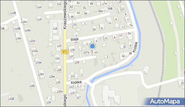 Krynica-Zdrój, Kraszewskiego Józefa Ignacego, 107B, mapa Krynica-Zdrój