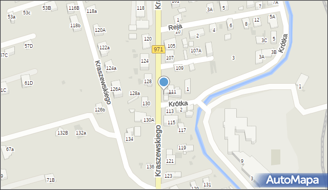 Krynica-Zdrój, Kraszewskiego Józefa Ignacego, 111A, mapa Krynica-Zdrój