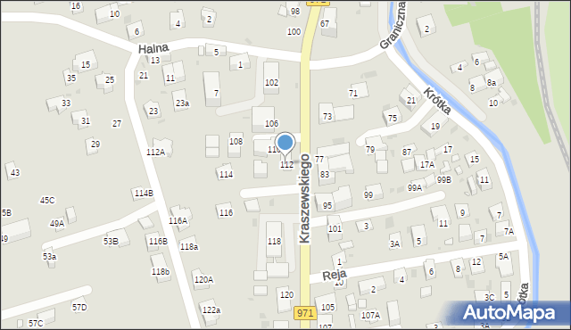 Krynica-Zdrój, Kraszewskiego Józefa Ignacego, 112, mapa Krynica-Zdrój