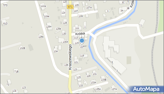 Krynica-Zdrój, Kraszewskiego Józefa Ignacego, 117, mapa Krynica-Zdrój