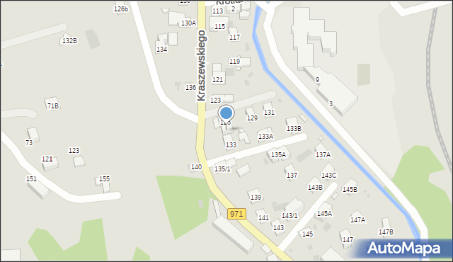 Krynica-Zdrój, Kraszewskiego Józefa Ignacego, 127, mapa Krynica-Zdrój