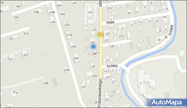 Krynica-Zdrój, Kraszewskiego Józefa Ignacego, 128, mapa Krynica-Zdrój