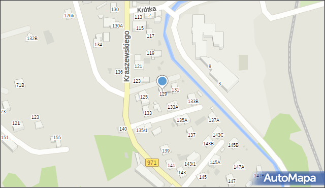 Krynica-Zdrój, Kraszewskiego Józefa Ignacego, 129, mapa Krynica-Zdrój