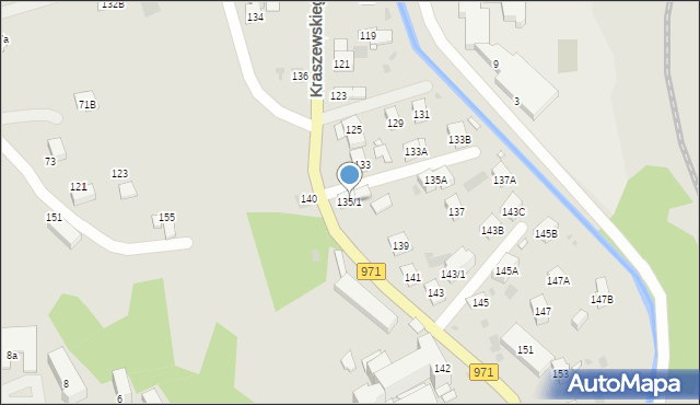 Krynica-Zdrój, Kraszewskiego Józefa Ignacego, 135/1, mapa Krynica-Zdrój