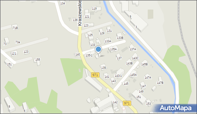 Krynica-Zdrój, Kraszewskiego Józefa Ignacego, 135/2, mapa Krynica-Zdrój