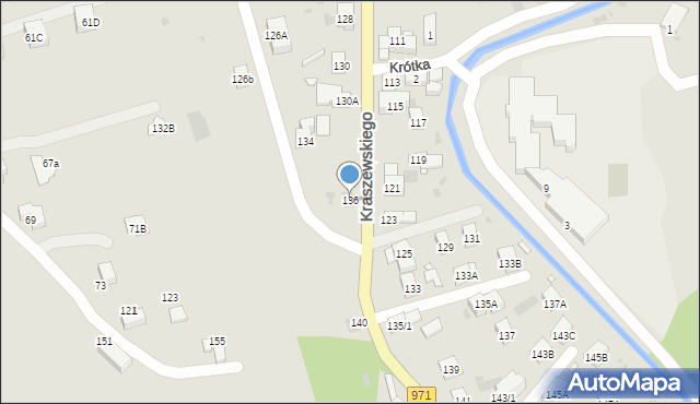 Krynica-Zdrój, Kraszewskiego Józefa Ignacego, 136, mapa Krynica-Zdrój