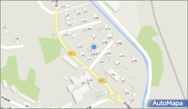 Krynica-Zdrój, Kraszewskiego Józefa Ignacego, 143/1, mapa Krynica-Zdrój