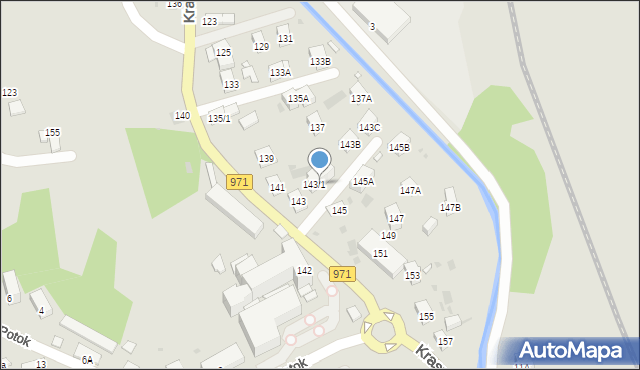Krynica-Zdrój, Kraszewskiego Józefa Ignacego, 143A, mapa Krynica-Zdrój