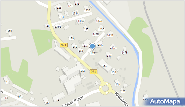 Krynica-Zdrój, Kraszewskiego Józefa Ignacego, 145, mapa Krynica-Zdrój