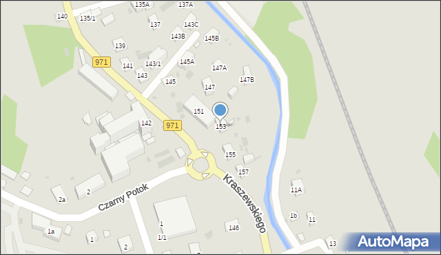 Krynica-Zdrój, Kraszewskiego Józefa Ignacego, 153, mapa Krynica-Zdrój