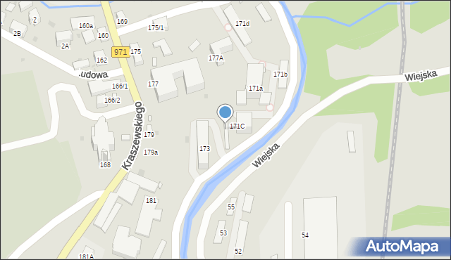 Krynica-Zdrój, Kraszewskiego Józefa Ignacego, 171b, mapa Krynica-Zdrój