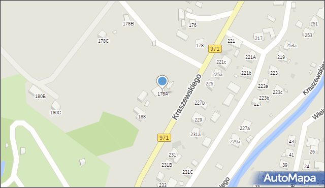 Krynica-Zdrój, Kraszewskiego Józefa Ignacego, 178A, mapa Krynica-Zdrój