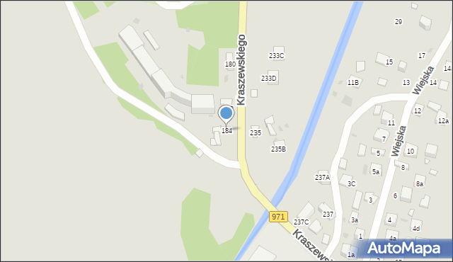 Krynica-Zdrój, Kraszewskiego Józefa Ignacego, 184, mapa Krynica-Zdrój