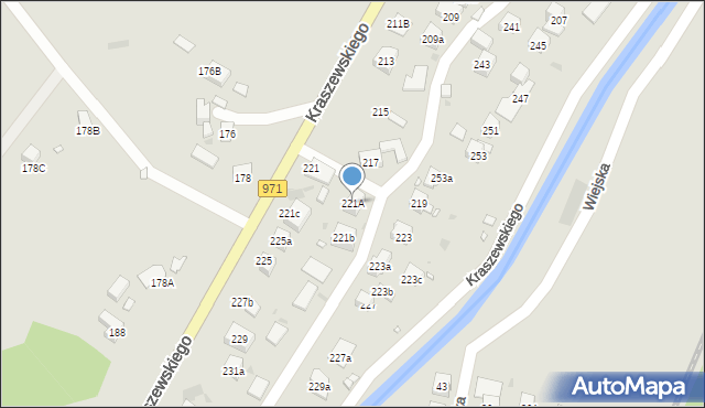 Krynica-Zdrój, Kraszewskiego Józefa Ignacego, 221A, mapa Krynica-Zdrój