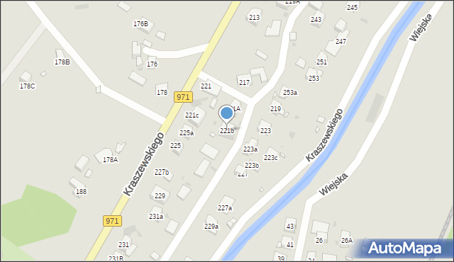 Krynica-Zdrój, Kraszewskiego Józefa Ignacego, 221b, mapa Krynica-Zdrój