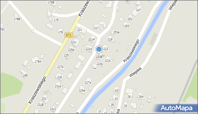 Krynica-Zdrój, Kraszewskiego Józefa Ignacego, 223a, mapa Krynica-Zdrój