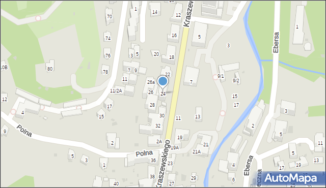 Krynica-Zdrój, Kraszewskiego Józefa Ignacego, 24, mapa Krynica-Zdrój