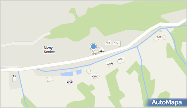 Krynica-Zdrój, Kraszewskiego Józefa Ignacego, 279, mapa Krynica-Zdrój