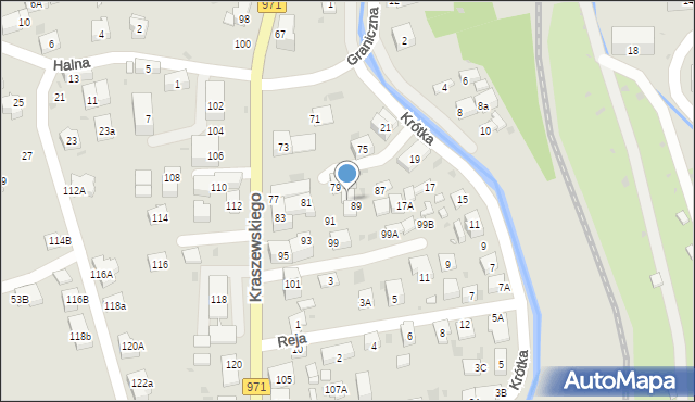 Krynica-Zdrój, Kraszewskiego Józefa Ignacego, 85a, mapa Krynica-Zdrój