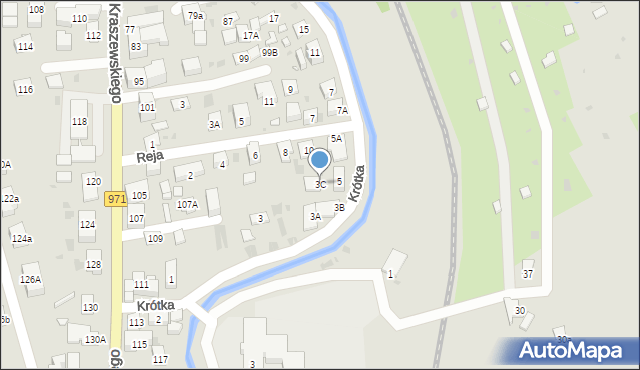 Krynica-Zdrój, Krótka, 3C, mapa Krynica-Zdrój