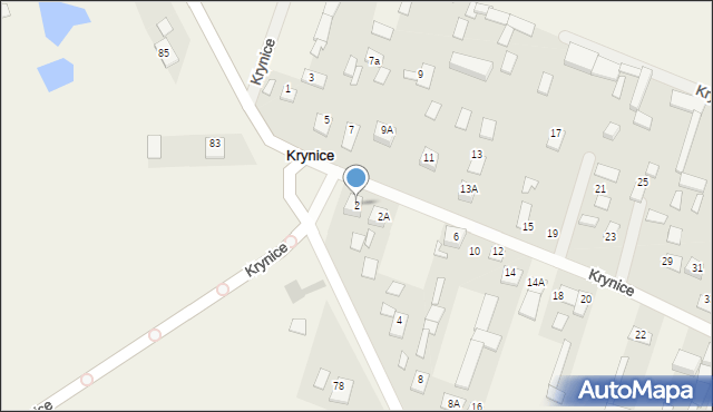 Krynice, Krynice, 2, mapa Krynice