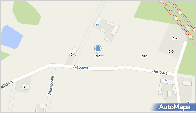 Krynice, Krynice, 59B, mapa Krynice