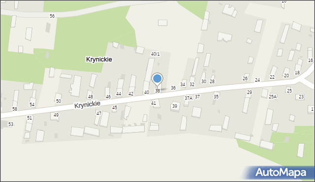 Krynickie, Krynickie, 38, mapa Krynickie