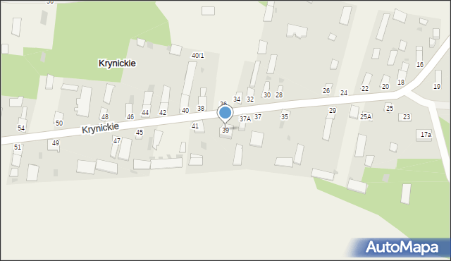 Krynickie, Krynickie, 39, mapa Krynickie