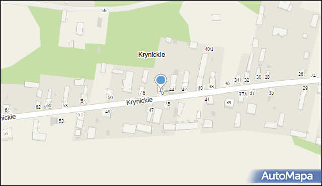 Krynickie, Krynickie, 46, mapa Krynickie