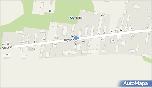 Krynickie, Krynickie, 47, mapa Krynickie