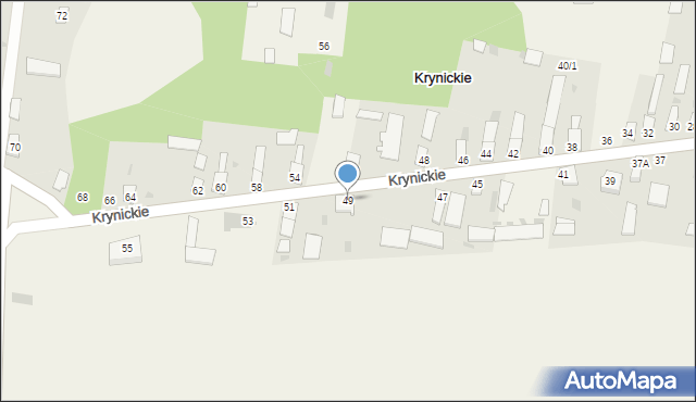 Krynickie, Krynickie, 49, mapa Krynickie