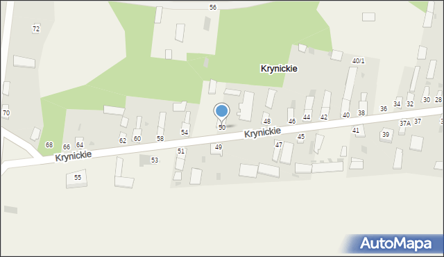 Krynickie, Krynickie, 50, mapa Krynickie